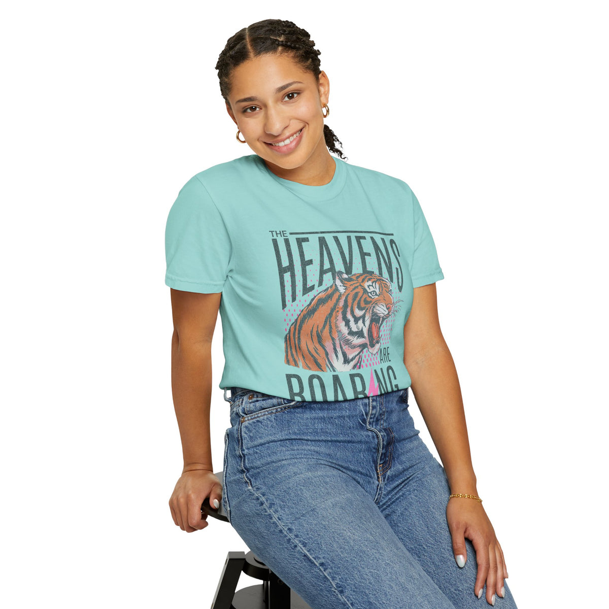 The Heavens Are Roaring, Vintage - Comfort Colors | Trendy Women's T-Shirt. Direct to Garment. Printed & Shipped in the USA. Unisex Sizes.