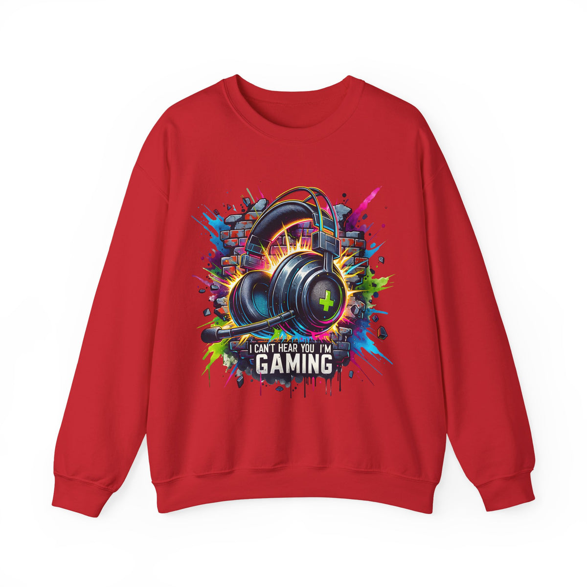 Gaming Headset I Can't Hear You, I'm Gaming – Gildan Heavy Blend | Trendy Women’s and Men's Soft Sweatshirt. Direct to Garment. Printed & Shipped in the USA. Unisex Sizes.