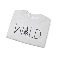 Wild Graphic, Nature, Pine Tree, Adventure – Gildan Heavy Blend | Trendy Women’s and Men's Soft Sweatshirt. Direct to Garment. Printed & Shipped in the USA. Unisex Sizes.