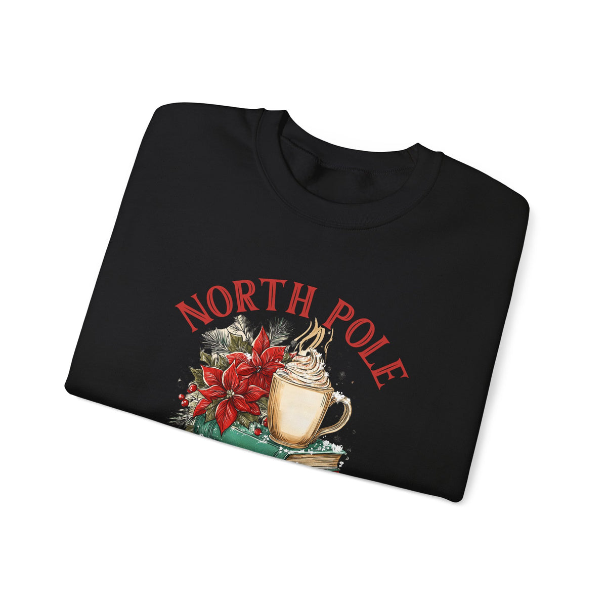 North Pole Book Club – Gildan Heavy Blend | Trendy Women’s Soft Sweatshirt. Direct to Garment. Printed & Shipped in the USA. Unisex Sizes.