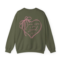You Are So Loved, Christian Faith - Front & Back Printed – Gildan Heavy Blend | Trendy Women’s Soft Sweatshirt. Direct to Garment. Printed & Shipped in the USA. Unisex Sizes.