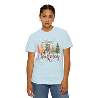 Merry ChrisTmas - Christian Faith - Comfort Colors | Trendy Women's T-Shirt. Direct to Garment. Printed & Shipped in the USA. Unisex Sizes.