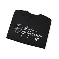 Esthetician Script, Perfect Gift for Your Botox Magician – Gildan Heavy Blend | Trendy Women’s Soft Sweatshirt. Direct to Garment. Printed & Shipped in the USA. Unisex Sizes.