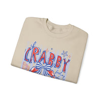 If Crabby, Please Return to Beach – Gildan Heavy Blend | Trendy Men's & Women’s Soft Sweatshirt. Direct to Garment. Printed & Shipped in the USA. Unisex Sizes.