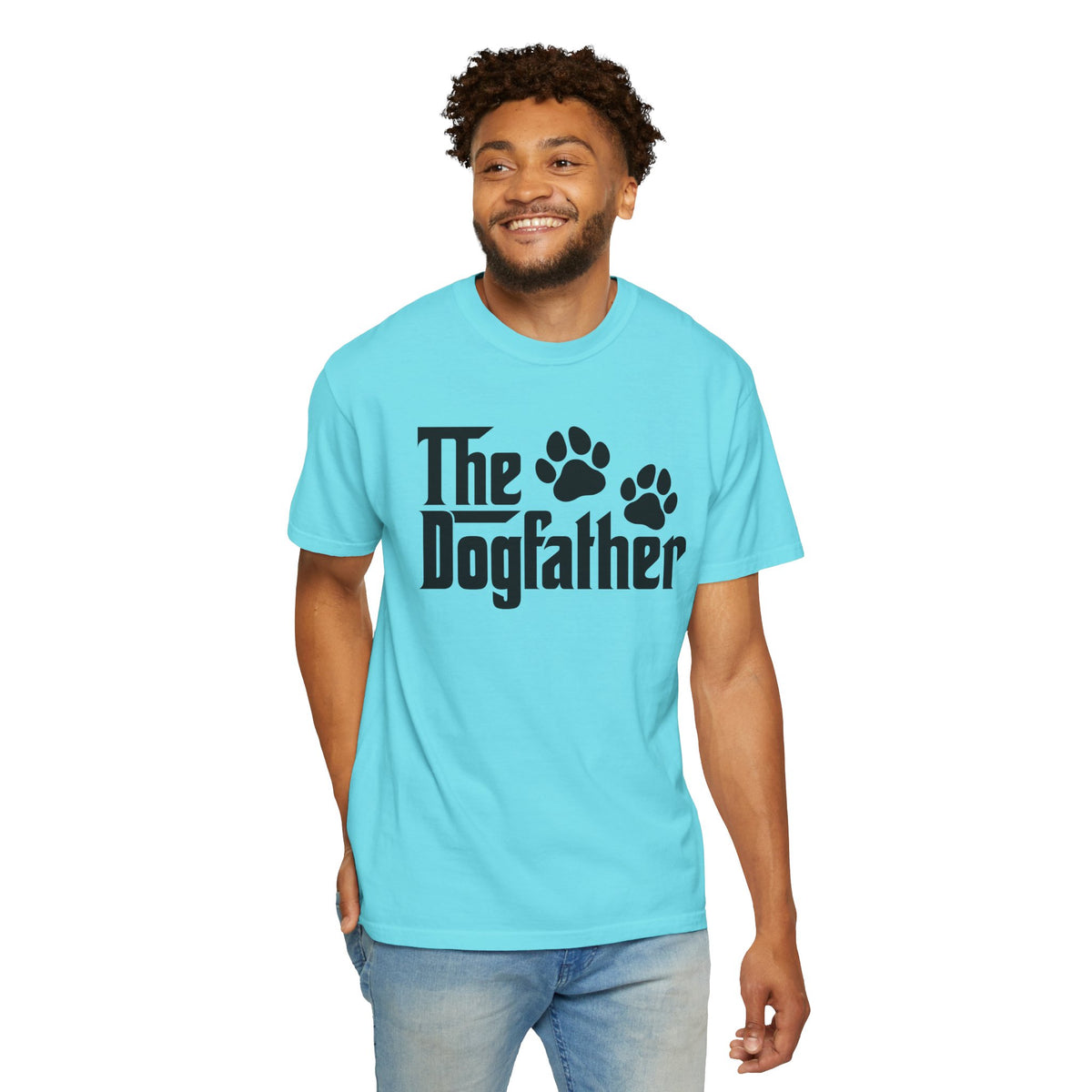 The DogFather - Comfort Colors | Trendy Men's T-Shirt. Direct to Garment. Printed & Shipped in the USA. Unisex Sizes.
