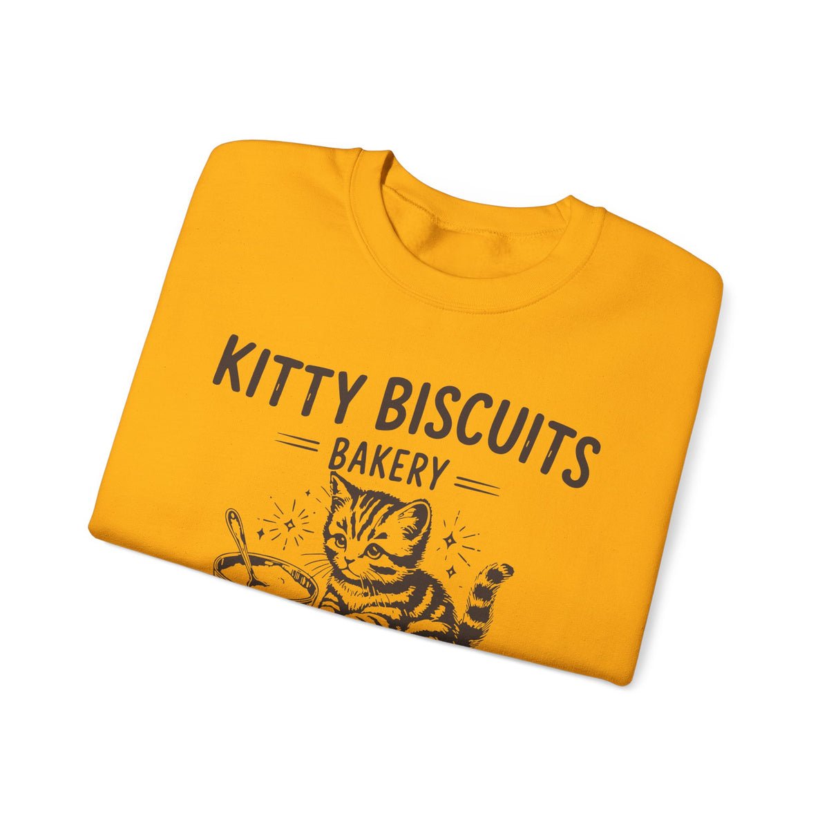 Kitty Biscuits Bakery – Gildan Heavy Blend | Trendy Women’s and Men's Soft Sweatshirt. Direct to Garment. Printed & Shipped in the USA. Unisex Sizes.