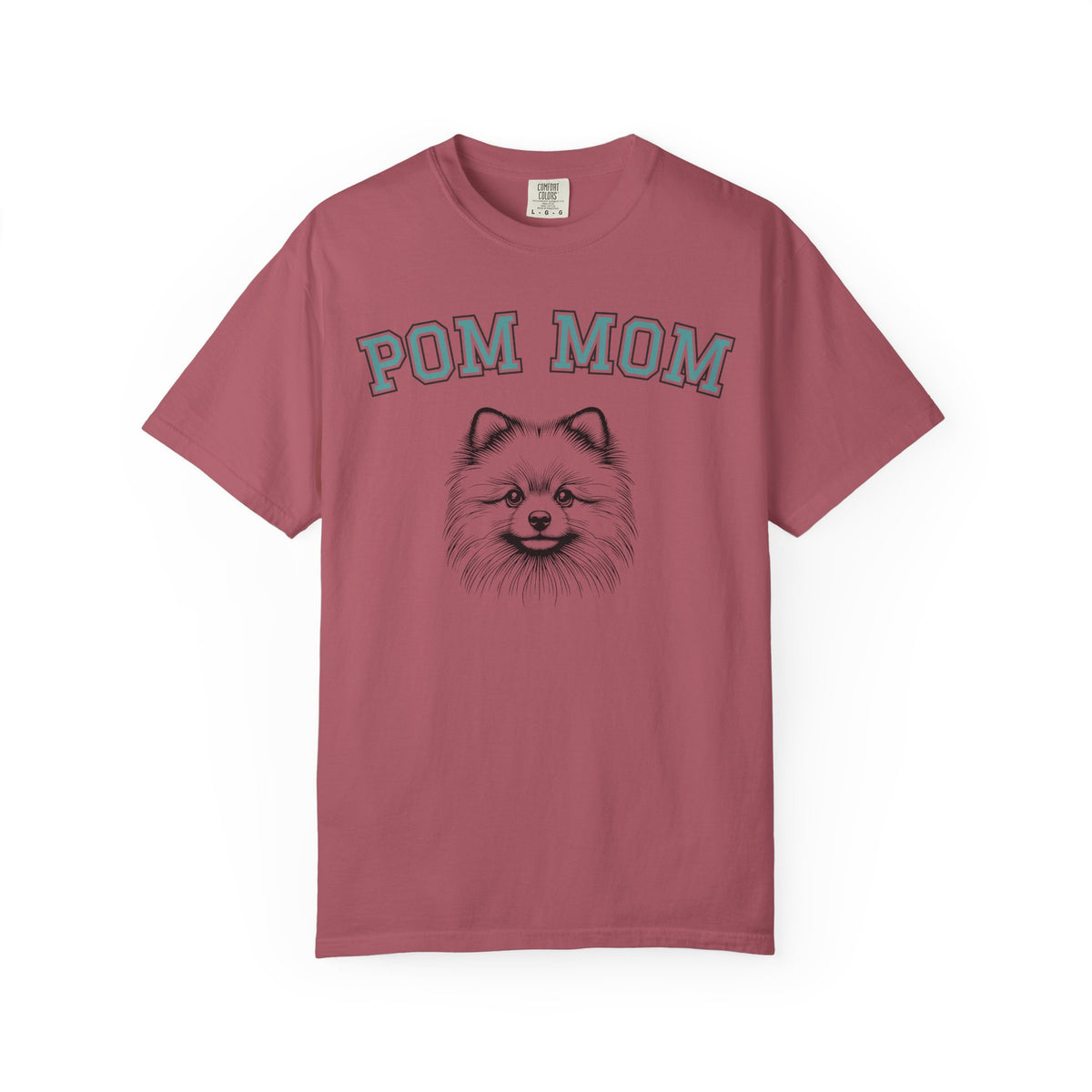 Pom Mom, Varsity - Comfort Colors | Trendy Women's T-Shirt. Direct to Garment. Printed & Shipped in the USA. Unisex Sizes.