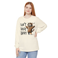 Can’t Adult Today, Cat - Comfort Colors | Trendy Women's and Men's Long Sleeve T-Shirt. Direct to Garment. Printed & Shipped in the USA. Unisex Sizes.