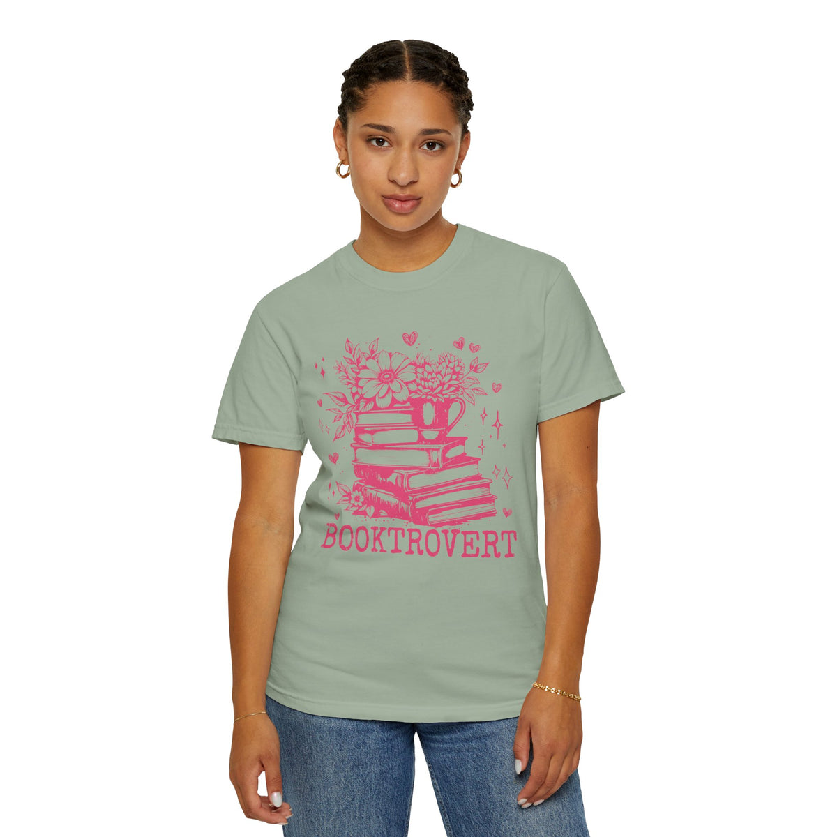 Booktrovert - Comfort Colors | Trendy Women's T-Shirt. Direct to Garment. Printed & Shipped in the USA. Unisex Sizes.