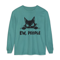 Ew People, Grumpy Cat - Comfort Colors | Trendy Women's and Men's Long Sleeve T-Shirt. Direct to Garment. Printed & Shipped in the USA. Unisex Sizes.