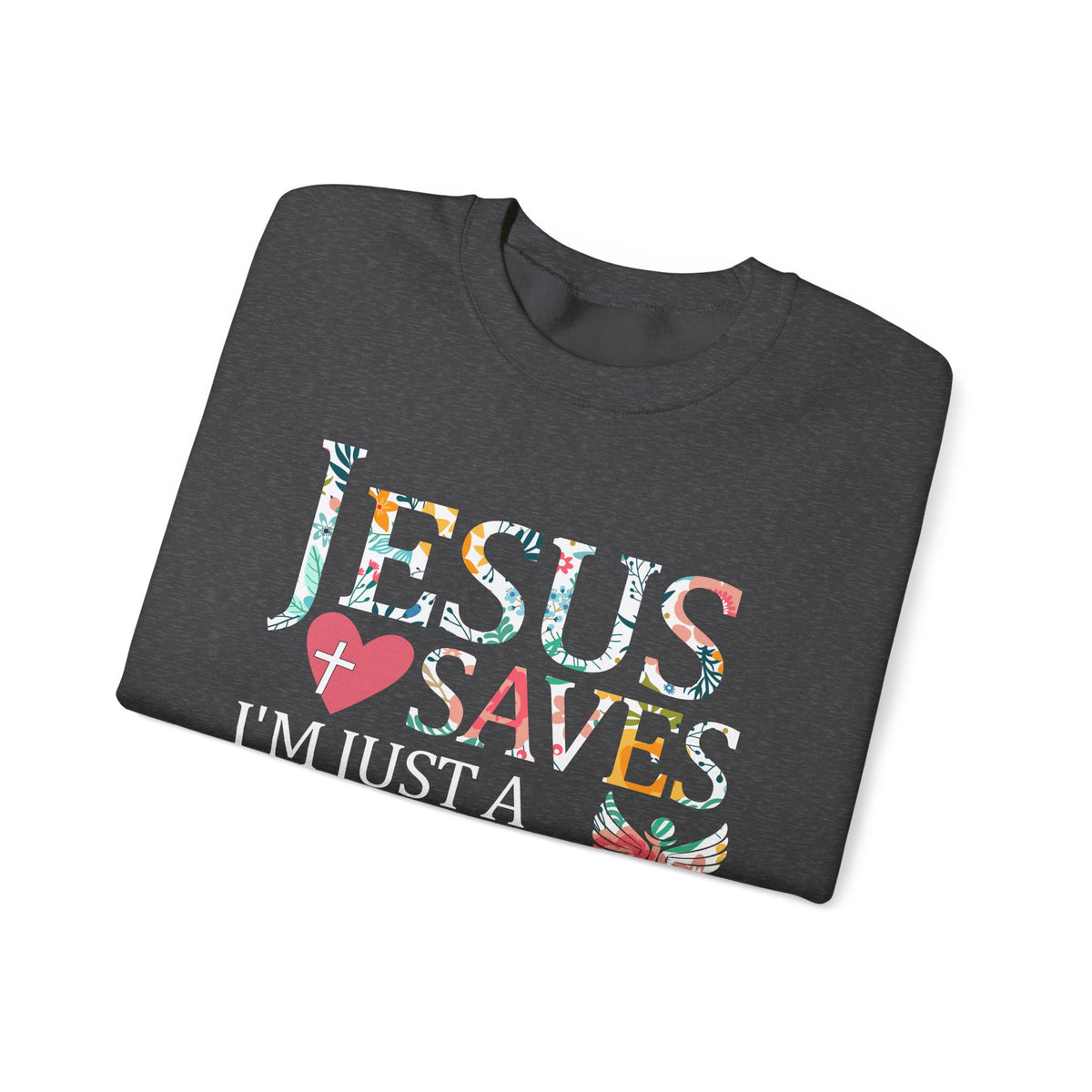 Jesus Saves - Healthcare Worker Lending My Hand – Gildan Heavy Blend | Trendy Women’s Soft Sweatshirt. Direct to Garment. Printed & Shipped in the USA. Unisex Sizes.