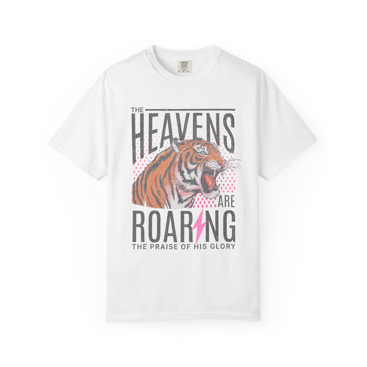The Heavens Are Roaring, Vintage - Comfort Colors | Trendy Women's T-Shirt. Direct to Garment. Printed & Shipped in the USA. Unisex Sizes.