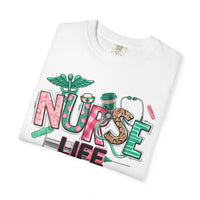 Nurse Life Cute Preppy Healthcare - Comfort Colors | Trendy Women's T-Shirt. Direct to Garment. Printed & Shipped in the USA. Unisex Sizes.