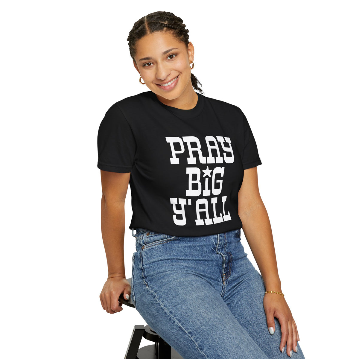 Pray Big Y'all - Comfort Colors | Trendy Women's and Men's T-Shirt. Direct to Garment. Printed & Shipped in the USA. Unisex Sizes.