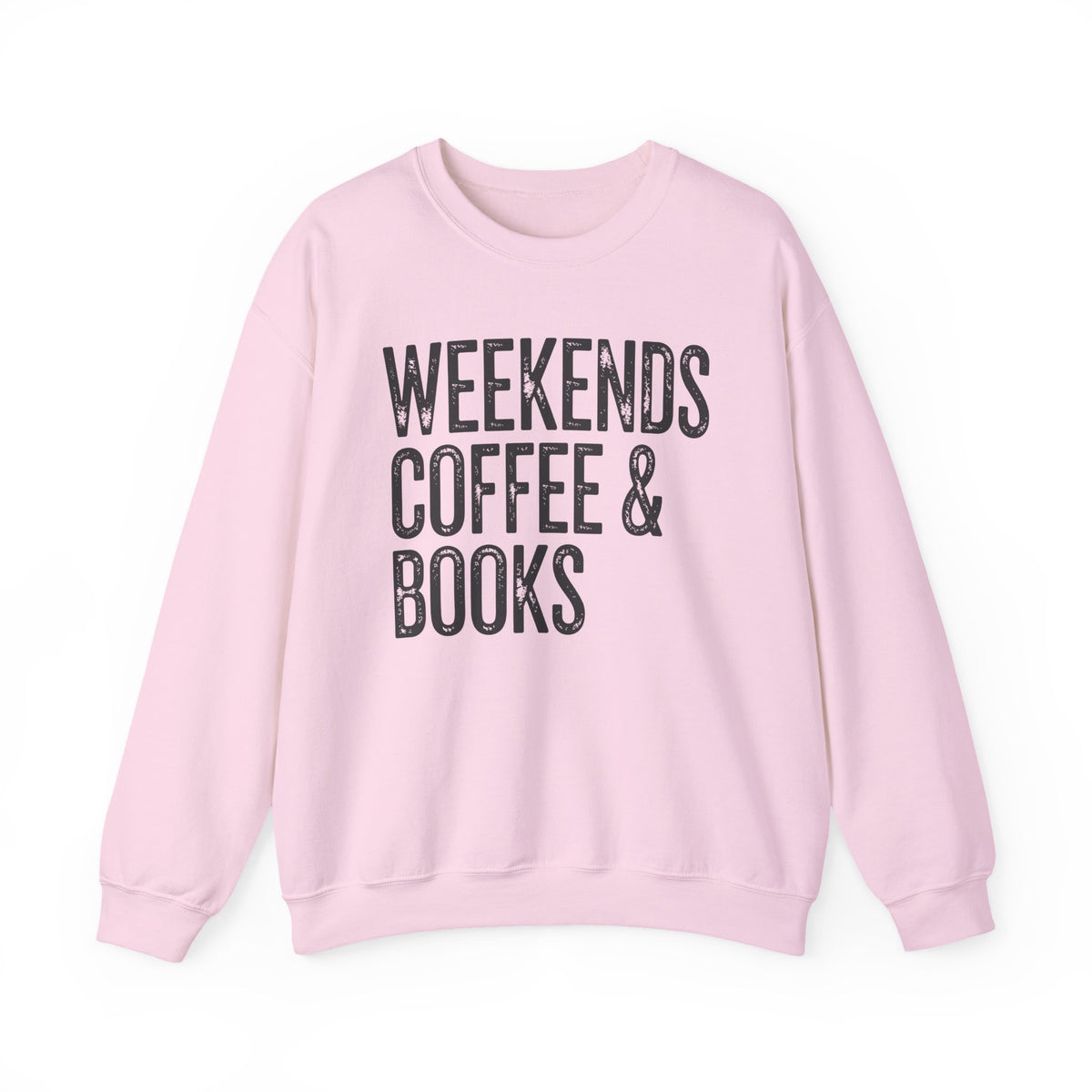 Weekends, Coffee & Books, Vintage – Gildan Heavy Blend | Trendy Women’s and Men's Soft Sweatshirt. Direct to Garment. Printed & Shipped in the USA. Unisex Sizes.