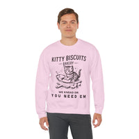 Kitty Biscuits Bakery – Gildan Heavy Blend | Trendy Women’s and Men's Soft Sweatshirt. Direct to Garment. Printed & Shipped in the USA. Unisex Sizes.