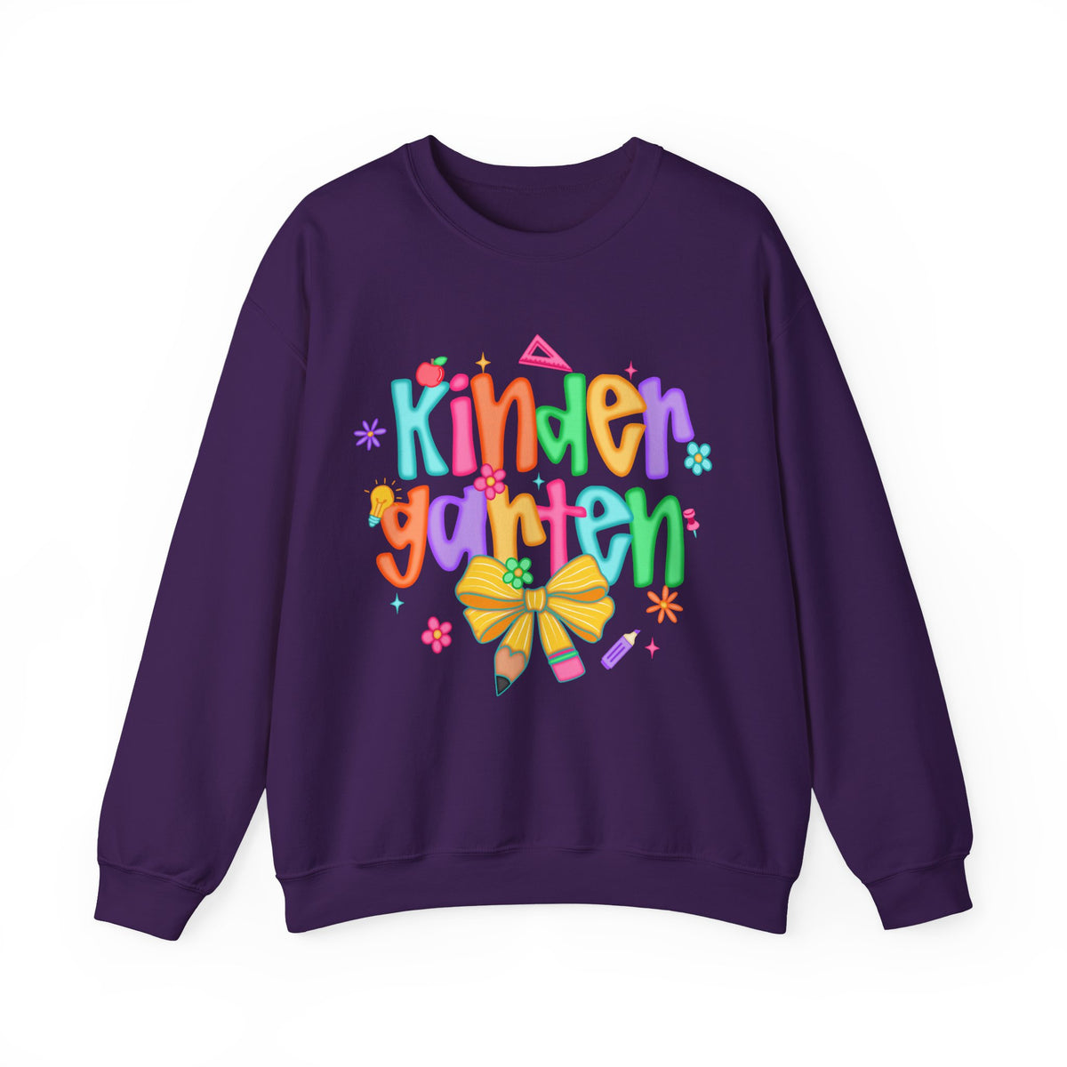 Coquette Kindergarten Pencil Bow – Gildan Heavy Blend | Trendy Women’s Soft Sweatshirt. Direct to Garment. Printed & Shipped in the USA. Unisex Sizes.