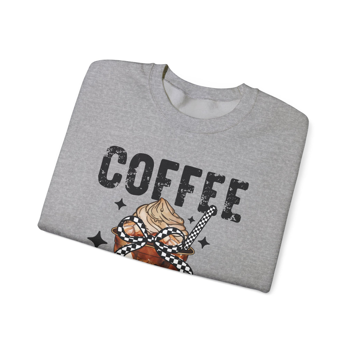 Coffee Changes Everything, Iced Coffee, Coffee Lovers – Gildan Heavy Blend | Trendy Women’s Soft Sweatshirt. Direct to Garment. Printed & Shipped in the USA. Unisex Sizes.