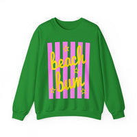Beach Bum – Gildan Heavy Blend | Trendy Men's & Women’s Soft Sweatshirt. Direct to Garment. Printed & Shipped in the USA. Unisex Sizes.