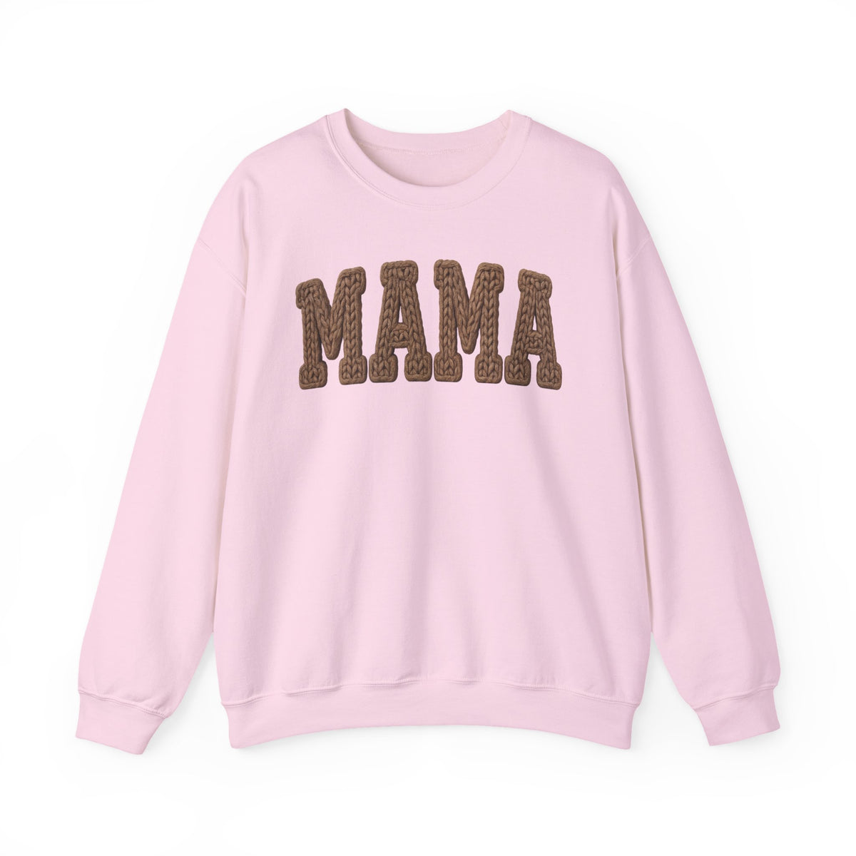 Mama, Faux Knit – Gildan Heavy Blend | Trendy Women’s Soft Sweatshirt. Direct to Garment. Printed & Shipped in the USA. Unisex Sizes.