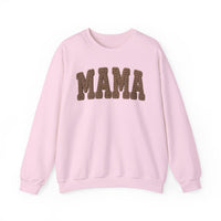 Mama, Faux Knit – Gildan Heavy Blend | Trendy Women’s Soft Sweatshirt. Direct to Garment. Printed & Shipped in the USA. Unisex Sizes.