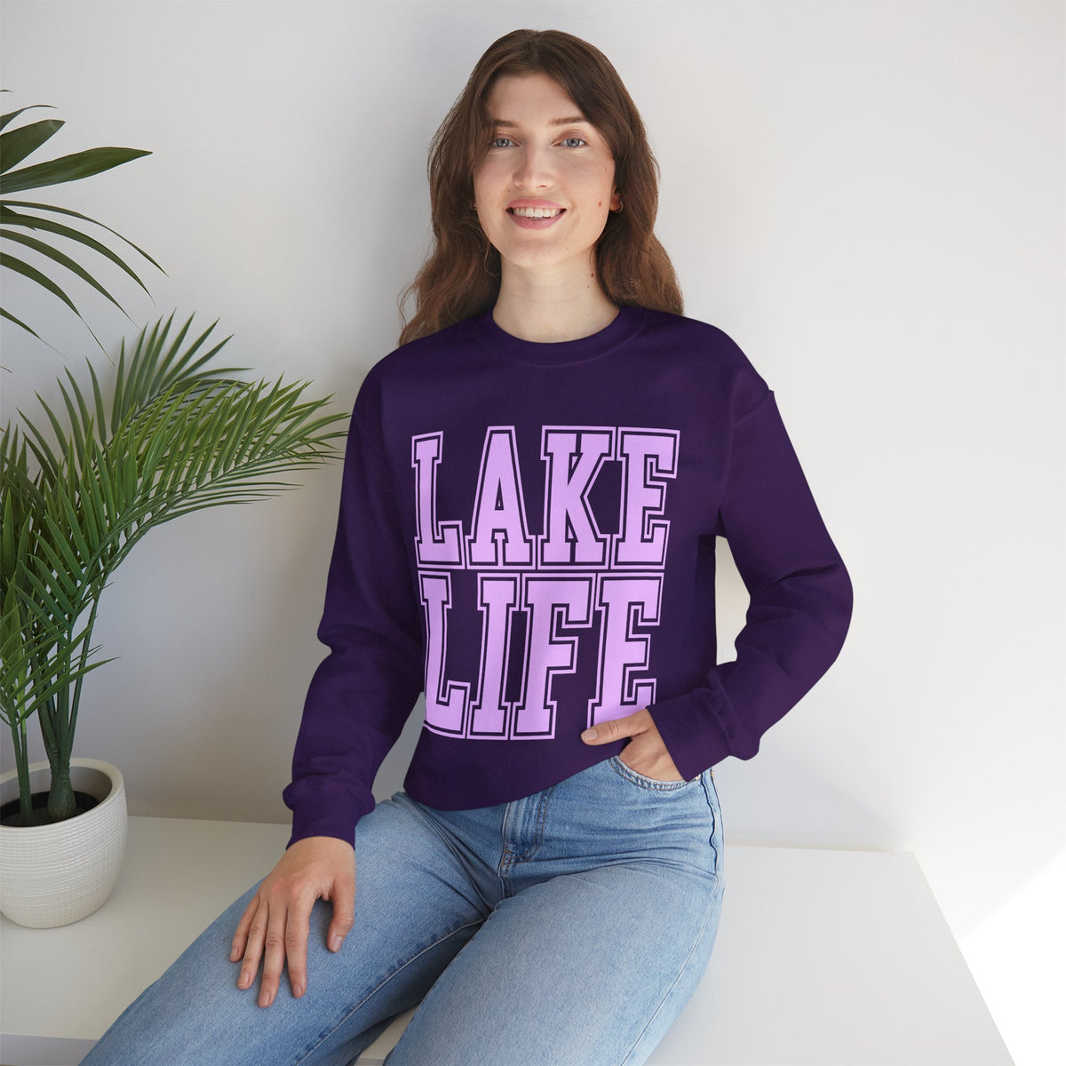 Lake Life – Gildan Heavy Blend | Trendy Men's & Women’s Soft Sweatshirt. Direct to Garment. Printed & Shipped in the USA. Unisex Sizes.