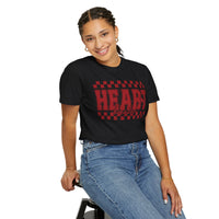 Heart Breaker, Red Checkered Distressed - Comfort Colors | Trendy Women's T-Shirt. Direct to Garment. Printed & Shipped in the USA. Unisex Sizes.