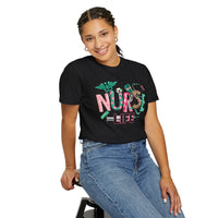 Nurse Life Cute Preppy Healthcare - Comfort Colors | Trendy Women's T-Shirt. Direct to Garment. Printed & Shipped in the USA. Unisex Sizes.