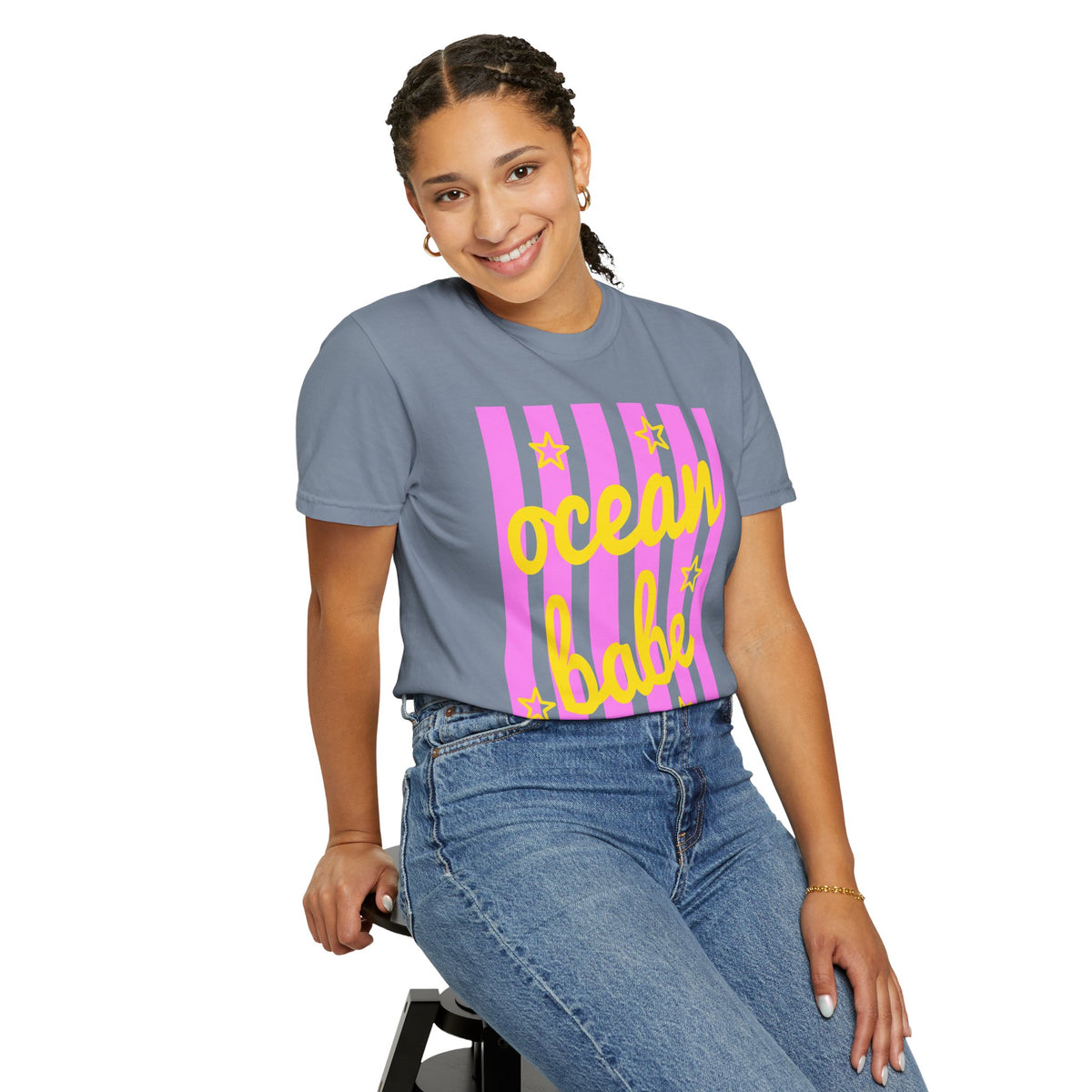 Ocean Babe - Comfort Colors | Trendy Women's T-Shirt. Direct to Garment. Printed & Shipped in the USA. Unisex Sizes.