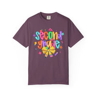 Coquette Second Grade Pencil Bow - Comfort Colors | Trendy Women's T-Shirt. Direct to Garment. Printed & Shipped in the USA. Unisex Sizes.