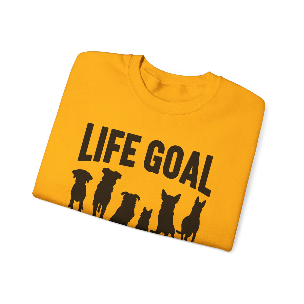 Life Goal Rescue All The Dogs – Gildan Heavy Blend | Trendy Men's and Women’s Soft Sweatshirt. Direct to Garment. Printed & Shipped in the USA. Unisex Sizes.