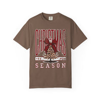 Christmas Season Leopard Tree  - Comfort Colors | Trendy Women's T-Shirt. Direct to Garment. Printed & Shipped in the USA. Unisex Sizes.