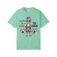 Retired Not Expired, Leopard Funny Grandma - Comfort Colors | Trendy Women's T-Shirt. Direct to Garment. Printed & Shipped in the USA. Unisex Sizes.