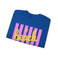 Beach Bum – Gildan Heavy Blend | Trendy Men's & Women’s Soft Sweatshirt. Direct to Garment. Printed & Shipped in the USA. Unisex Sizes.