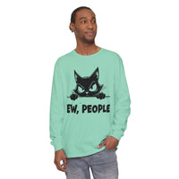 Ew People, Grumpy Cat - Comfort Colors | Trendy Women's and Men's Long Sleeve T-Shirt. Direct to Garment. Printed & Shipped in the USA. Unisex Sizes.