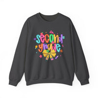 Coquette Second Grade Pencil Bow – Gildan Heavy Blend | Trendy Women’s Soft Sweatshirt. Direct to Garment. Printed & Shipped in the USA. Unisex Sizes.