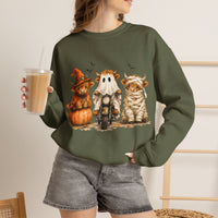 Highland Cows Halloween Costumes– Gildan Heavy Blend | Trendy Women’s Soft Sweatshirt. Direct to Garment. Printed & Shipped in the USA. Unisex Sizes.