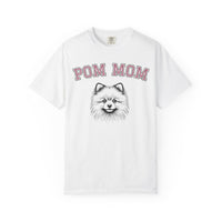 Pom Mom, Varsity - Comfort Colors | Trendy Women's T-Shirt. Direct to Garment. Printed & Shipped in the USA. Unisex Sizes.