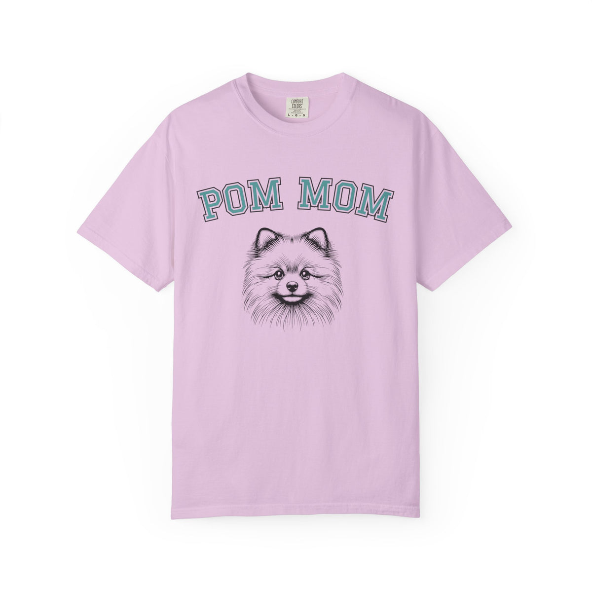 Pom Mom, Varsity - Comfort Colors | Trendy Women's T-Shirt. Direct to Garment. Printed & Shipped in the USA. Unisex Sizes.