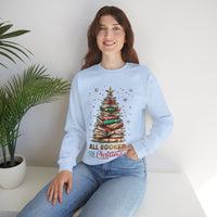All Booked For Christmas – Gildan Heavy Blend | Trendy Women’s Soft Sweatshirt. Direct to Garment. Printed & Shipped in the USA. Unisex Sizes.