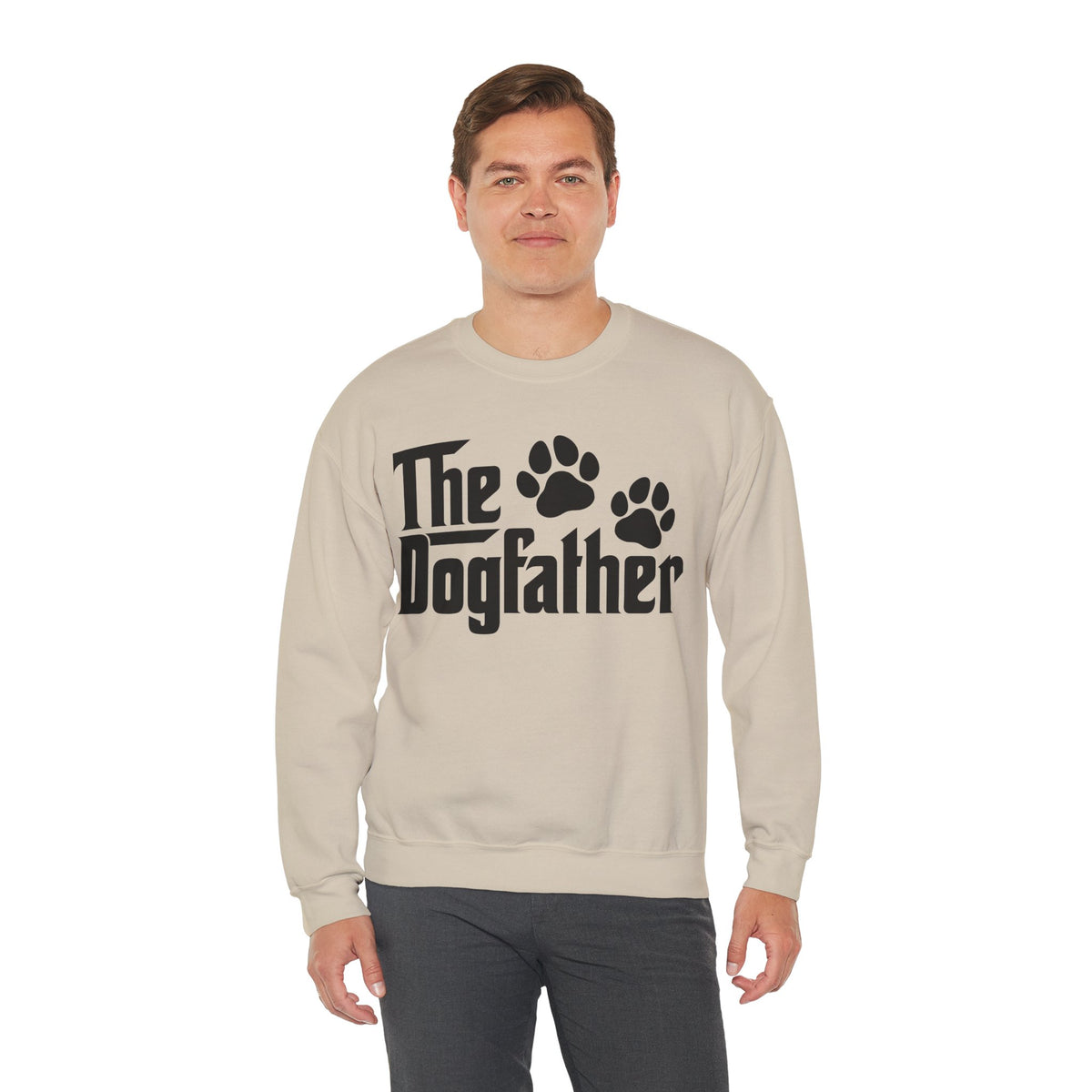 The DogFather – Gildan Heavy Blend | Trendy Men's Soft Sweatshirt. Direct to Garment. Printed & Shipped in the USA. Unisex Sizes.