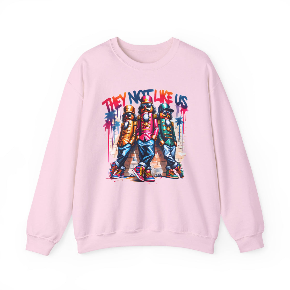They Not Like Us Nutcracker Trio Christmas – Gildan Heavy Blend | Trendy Women’s and Men's Soft Sweatshirt. Direct to Garment. Printed & Shipped in the USA. Unisex Sizes.