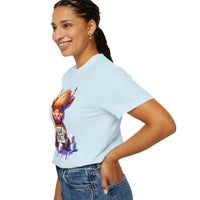 Sugar Addict Highland Cow - Comfort Colors | Trendy Women's T-Shirt. Direct to Garment. Printed & Shipped in the USA. Unisex Sizes.