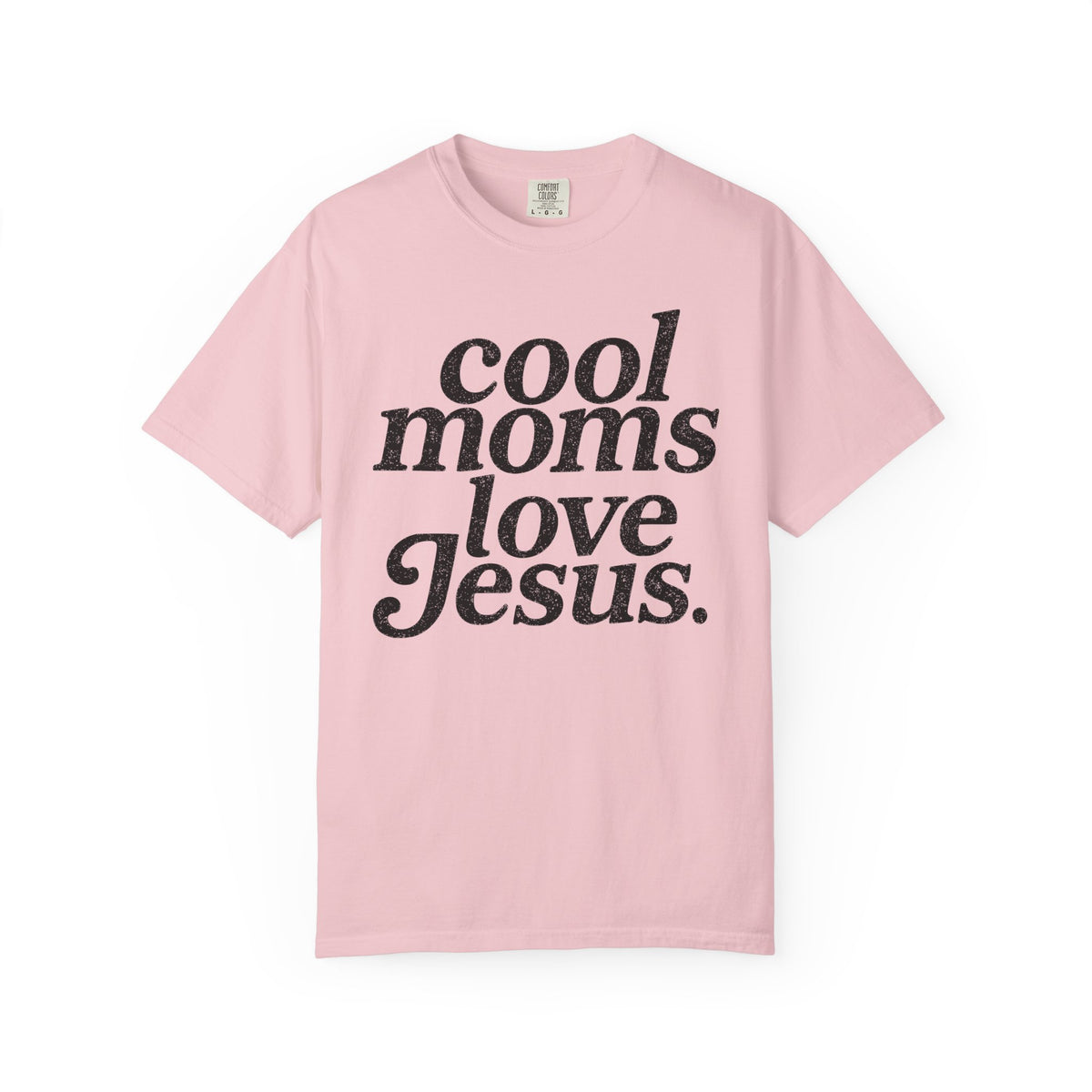 Cool Moms Love Jesus, Vintage - Comfort Colors | Trendy Women's T-Shirt. Direct to Garment. Printed & Shipped in the USA. Unisex Sizes.