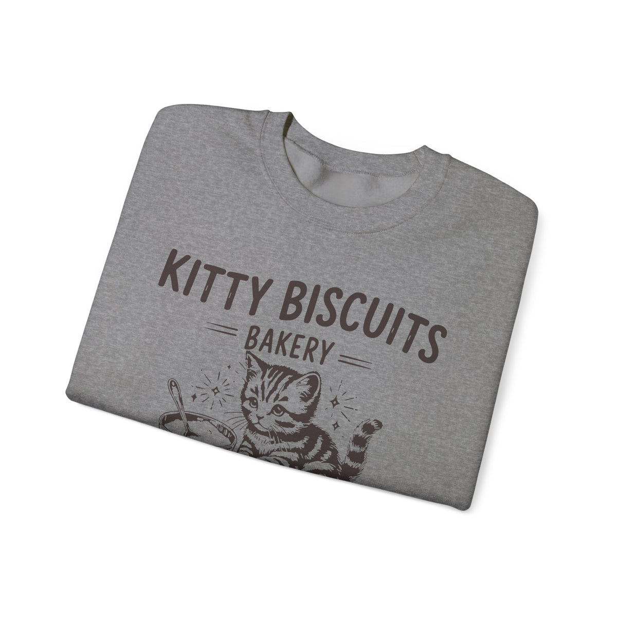Kitty Biscuits Bakery – Gildan Heavy Blend | Trendy Women’s and Men's Soft Sweatshirt. Direct to Garment. Printed & Shipped in the USA. Unisex Sizes.