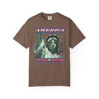 America's 250th Birthday, Statue of Liberty - Comfort Colors | Trendy Men's and Women's T-Shirt. Direct to Garment. Printed & Shipped in the USA. Unisex Sizes.
