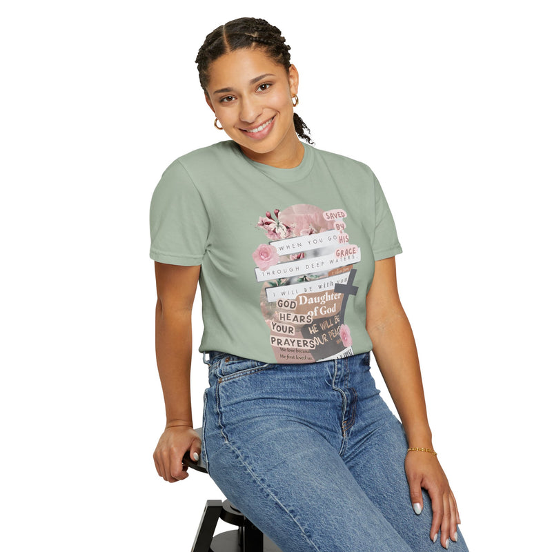 Christian Scrapbook - Comfort Colors | Trendy Women's T-Shirt. Direct to Garment. Printed & Shipped in the USA. Unisex Sizes.