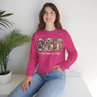 A Lot Can Happen In 3 Days - He is Risen – Gildan Heavy Blend | Trendy Women’s Soft Sweatshirt. Direct to Garment. Printed & Shipped in the USA. Unisex Sizes.