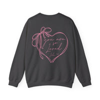 You Are So Loved, Christian Faith - Front & Back Printed – Gildan Heavy Blend | Trendy Women’s Soft Sweatshirt. Direct to Garment. Printed & Shipped in the USA. Unisex Sizes.