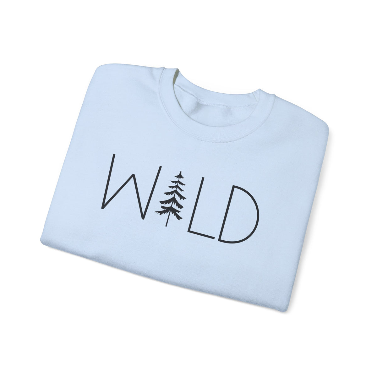 Wild Graphic, Nature, Pine Tree, Adventure – Gildan Heavy Blend | Trendy Women’s and Men's Soft Sweatshirt. Direct to Garment. Printed & Shipped in the USA. Unisex Sizes.